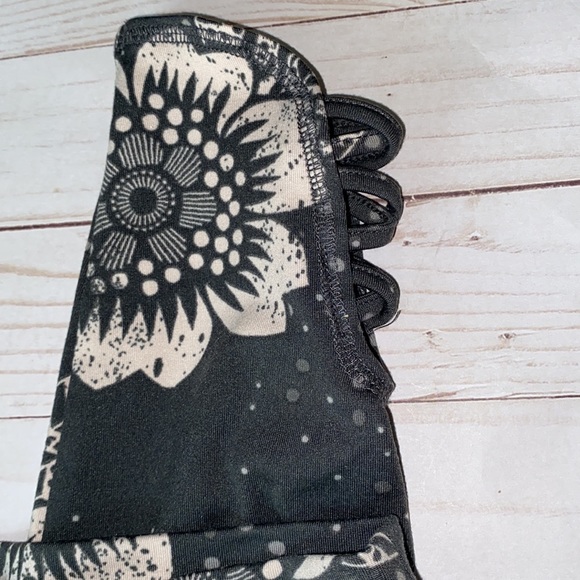 Members Mark the lounge Legging gray pink crisscross ankle small buttery soft - Picture 5 of 5